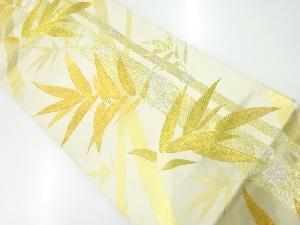 アンティーク　竹笹模様織出し袋帯（材料）